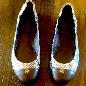 Tory Burch snakeskin flats